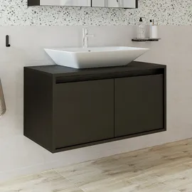 roomartstore.de Roomart Atlantic-85 Unterschrank Bad 85 cm Breit, Weiß-eiche