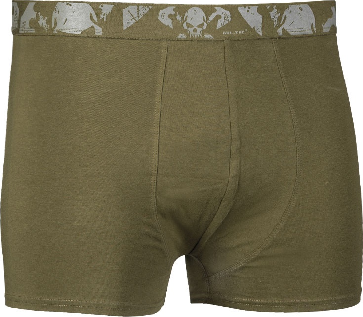 Mil-Tec Skull, Boxershorts - Oliv - L