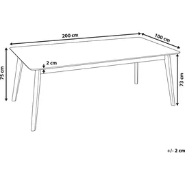 Beliani MADOX 200 x 75 x 100 cm dunkelbraun