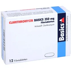CLARITHROMYCIN BASICS 250 mg Filmtabletten 12 St