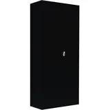 Lüllmann Aktenschrank schwarz Büroschrank Metallschrank abschließbar Lagerschrank 180x80/ 530337