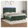 vidaXL Boxspringbett 180 x 200 cm Dunkelgrün