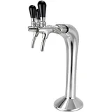 BieTal BieTal® Classic Cobra Schanksäule Zapfsäule 3-leitig 7mm Chrom mit 3x Schankhahn