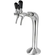 BieTal BieTal® Classic Cobra Schanksäule Zapfsäule 3-leitig 7mm Chrom mit 3x Schankhahn