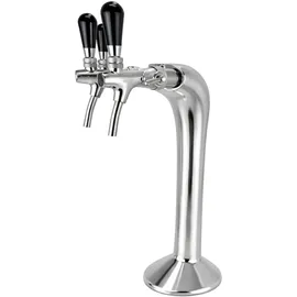 BieTal BieTal® Classic Cobra Schanksäule Zapfsäule 3-leitig 7mm Chrom mit 3x Schankhahn