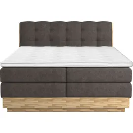 Home Affaire Boxspringbett »Naome« Boxspringbett, Inklusive Topper braun