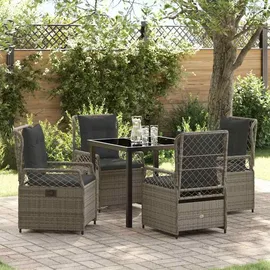 vidaXL Garten Essgruppe 5-tlg. Grau