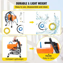 Vevor Airless Farbsprühsystem Spritzpistole Sprayer Maschine 2000W Hochdruck