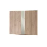 Sconto Kleiderschrank Valencia ¦ holzfarben ¦ Maße (cm): B: 250 H: 216 T: 58