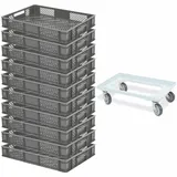 BRB-Lagertechnik Transportroller 10 kg grau/weiß
