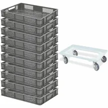 BRB-Lagertechnik Transportroller 10 kg grau/weiß