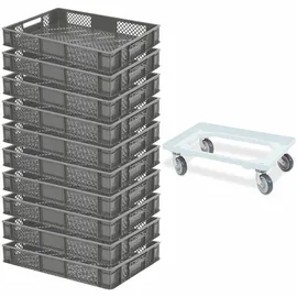 BRB-Lagertechnik Transportroller 10 kg grau/weiß