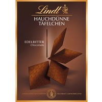 Lindt Tafelschokolade Hauchdünne Täfelchen, Edelbitter, 125g