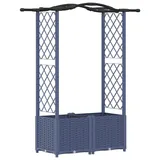 vidaXL Hochbeet mit Rankgitter und Dach 125 x 40 x 138 cm Grau