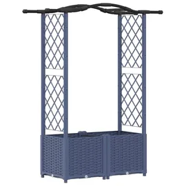 vidaXL Hochbeet mit Rankgitter und Dach 125 x 40 x 138 cm Grau