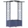 vidaXL Hochbeet mit Rankgitter und Dach 125 x 40 x 138 cm Grau
