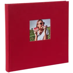 Bella Vista 30x31cm, 60 schwarze Seiten, rot, Buchalbum