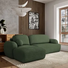 masseno Eckcouch Polyester 3-Sitzer Grün