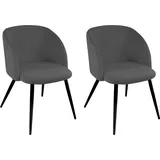 Paroli »Dali« (Set) 2 oder 4 Stück), mit Veloursbezug und in 2 Gestellfarben