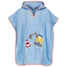 Playshoes Frottee-Poncho Bagger blau