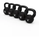 Atletica Kettlebells Set | Basic | 8kg 12kg 16kg 20kg 24kg | TÜV geprüft SCHWARZ No Size