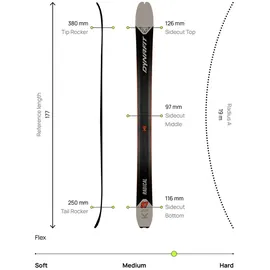Dynafit Radical 97 Grau/Schwarz 170 cm