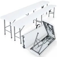 Arebos 2x Bank klappbar Sitzbank Bierbank Gartenbank Klappbank Campingbank
