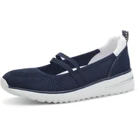 Marco Tozzi Damen Slipper mit Riemen Bequem, Blau (Navy