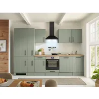 Respekta Küchenzeile Anton Landhaus Schilfgrün 310 cm