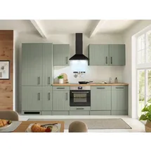Respekta Küchenzeile Anton Landhaus Schilfgrün 310 cm