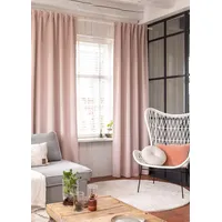 ELBERSDRUCKE Midnight 14 rosa Vorhang mit verdeckten Schlaufen, Polyester,