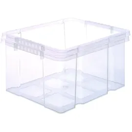 BigDean 2x Stabile Kunststoffbox Eurobox (Dreh Stapelbar) 44x35x24cm passt in Kastenregale