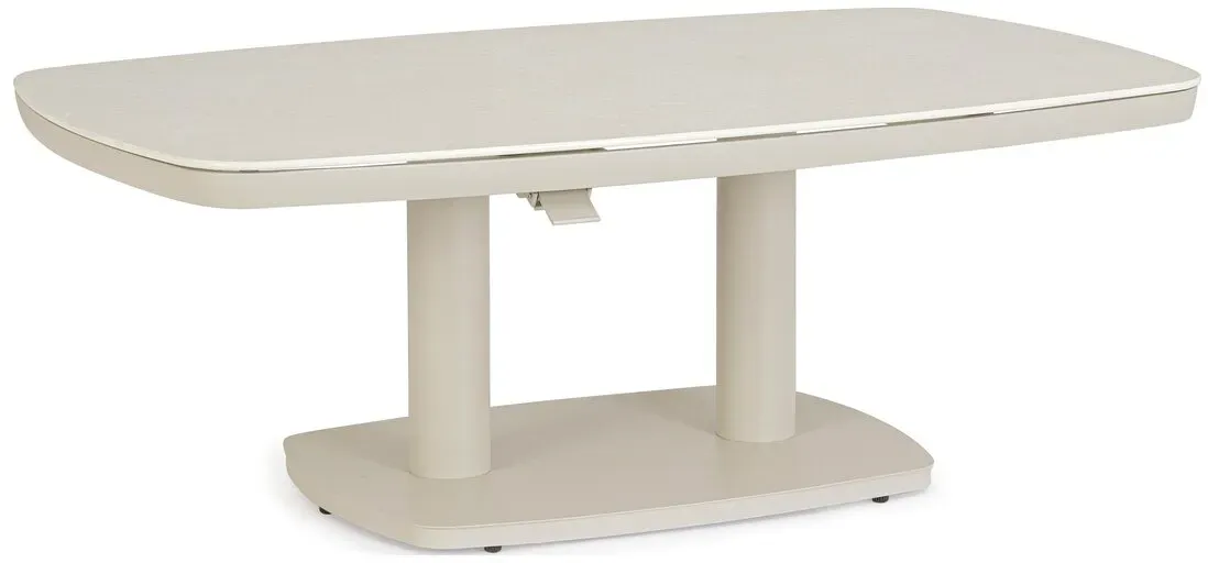 Gartencouchtisch Talete Höhenverstellbar - Aluminium & Stein, 135 x 83 cm, Palikan
