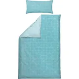 Erwin Müller Wendebettwäsche Mako-Satin blau Größe 1x 135x200 cm + 40x80 cm