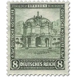 Briefmarkensatz für die Deutsche Nothilfe: Bauwerke (II) 1931,Michel-Nr.: 459-462, postfrisch