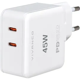 Vivanco Super Fast Power Delivery Dual Home Charger White
