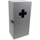 Relaxdays XXL Medizinschrank Weiß,Grau