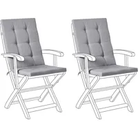 Beliani Sitzkissen 2 St. onesize grau