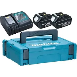 Makita Power Source Kit 18 V Li-Ion 2 x 3,0 Ah + DC18RC Ladegerät 195584-2 + Makpac 196693-0