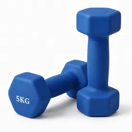 Relaxdays Hanteln 2er Set Kurzhanteln 5 kg rot