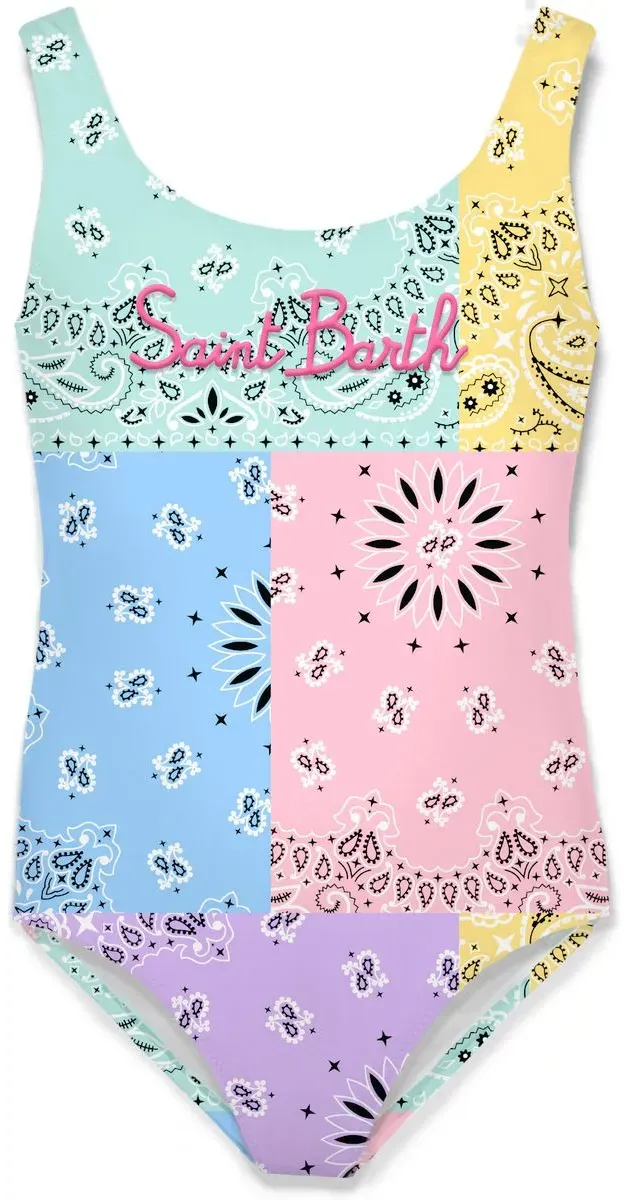 MC2 Saint Barth Cara Classic One Piece bandanna round color emb (03517L) 8 yrs