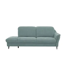 meinSofa Recamiere Mikrofaser 2-Sitzer Blau