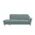 meinSofa Recamiere Mikrofaser 2-Sitzer Blau