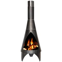 Buschbeck Gartenkamin »Colorado«, Ø 45 cm, Höhe: 125 cm, silberfarben/schwarz