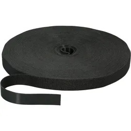 EFB-Elektronik Klettband 20mm Schwarz 25m Rolle