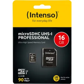 Intenso microSD UHS-I Professional + SD-Adapter 16 GB