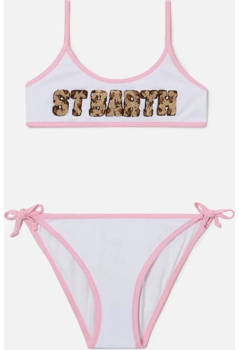 MC2 Saint Barth Jaiden String Printed Bralette Bikini String rib 01 leopard terrypatch (03209L) 8 yrs