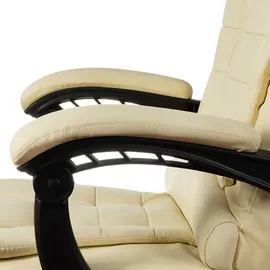 MT MALATEC Bürostuhl mit Fußstütze - beige Malatec 23287 - Beige