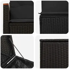 vidaXL Sofa Set 7 Pcs Loungesofa schwarz