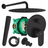 hansgrohe und bofler Vernis Blend Duschset Unterputz Regendusche Ø30cm matt schwarz 44